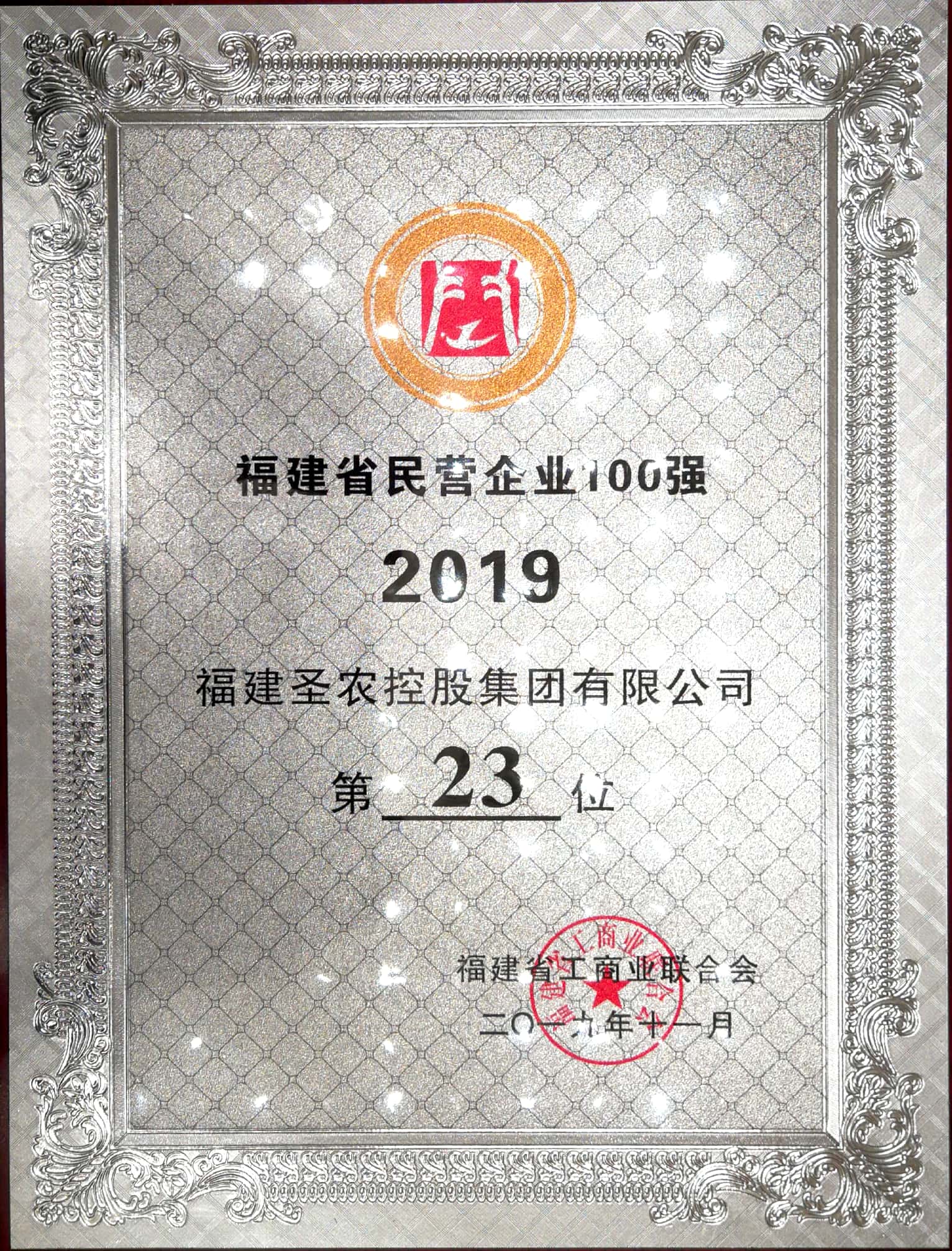 2019（腾博会集团）福建民营企业100强